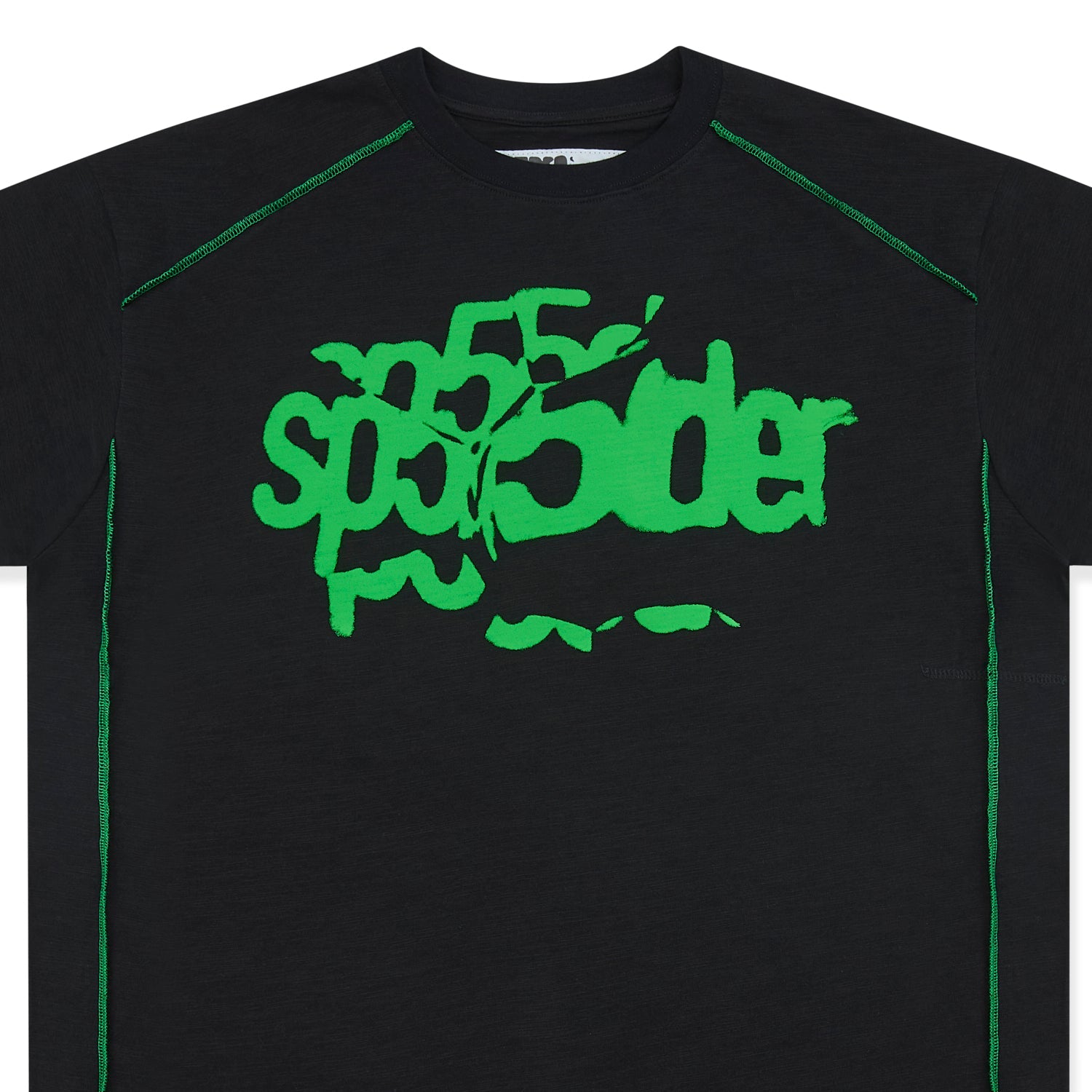 CONTRAST STITCH SLUB TEE